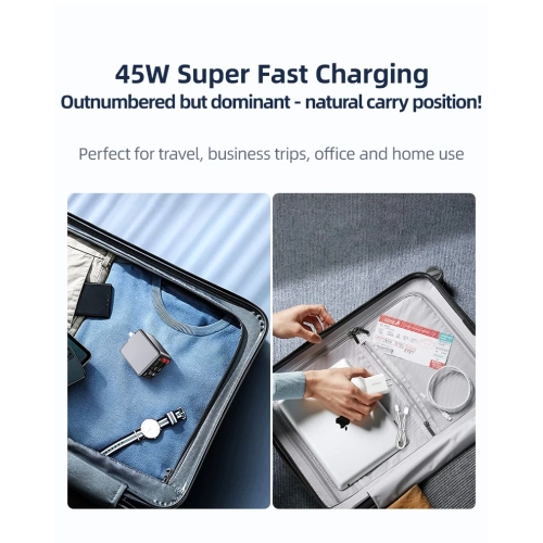 Charger 84W with retractable cable fast charging head for Apple mobile phone charging head 84W four-port travel wall fast charger with retractable