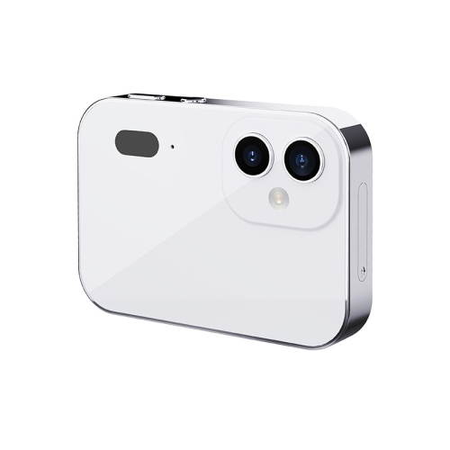 D6 three-camera CCD high-definition digital camera, movie music smart camera, touch screen student card camera-D6 white standard + card reader + 32G