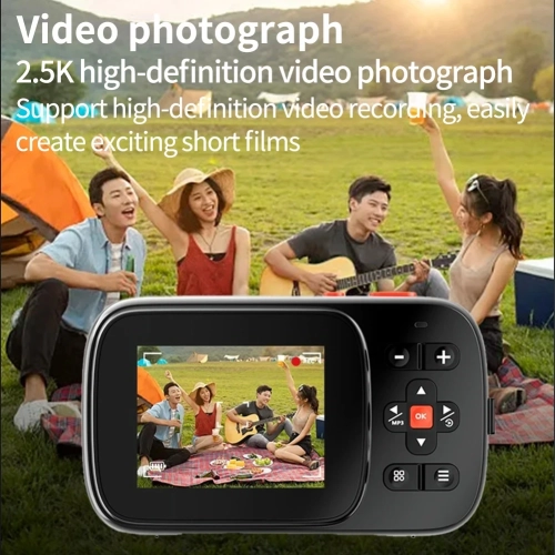 Dual-screen HD digital camera, 16x digital zoom, auto focus, 1.54-inch HD display, 720,000-pixel HD camera, suitable for travel and portable