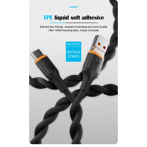Applicable to type-c two-in-one flip fast charging 65W super fast charging cable PD20W flash charging data cable-type-c+USB flip cable fast charging