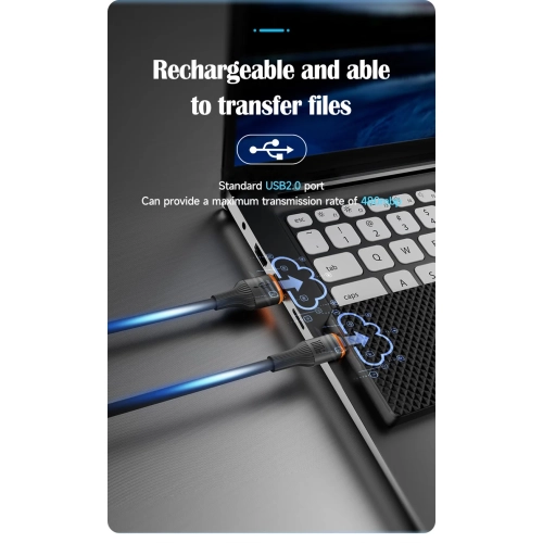 Applicable to type-c two-in-one flip fast charging 65W super fast charging cable PD20W flash charging data cable-type-c+USB flip cable fast charging