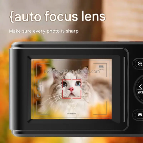 Dual-screen Selfie HD pixel camera, 72-megapixel HD digital camera, 2.4-inch front, 1.5-inch rear, dual-screen student MP3 player, music player,