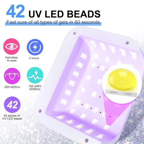 Cordless UV Nail Lamp,Rechargeable UV Gel Nail Light,Sparkling Rhinestones UV Light,Professional Fast Curing Nail Dryer with Auto Sensor for Salon &