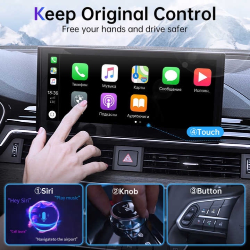 Wireless CarPlay Adapter for iPhone - Wireless Adapter, Wired to Wireless, Small Size, Plug and Play, Universal Compatibility