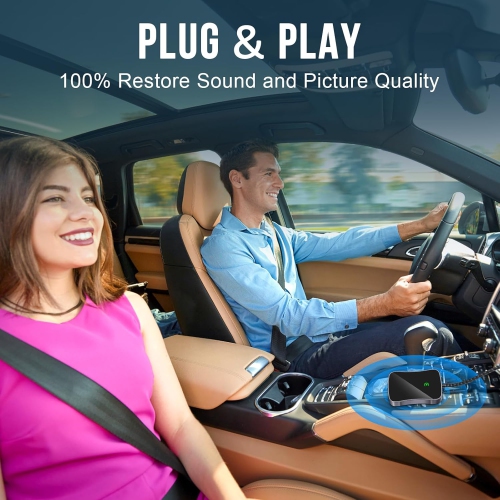 Wireless CarPlay Adapter for iPhone - Wireless Adapter, Wired to Wireless, Small Size, Plug and Play, Universal Compatibility