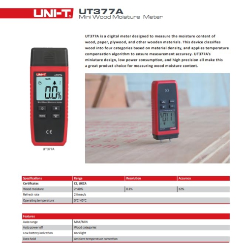 Hygrometer Digital Wood Moisture Meter Hygrometer Humidity Gauge Tester for Paper Plywood Wooden Materials LCD Display