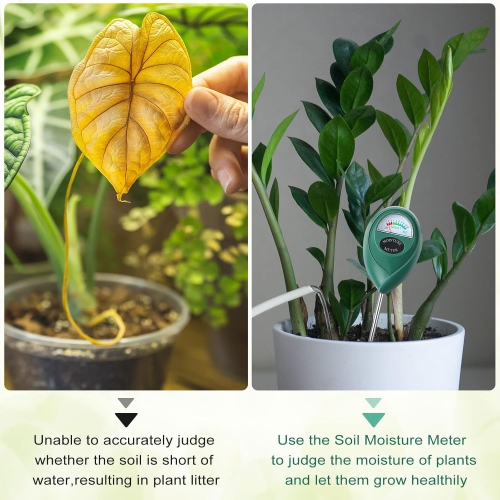 4 Pack Soil Moisture Meter 15.8 Inch Long Probe Deep Use Soil Moisture Meter Sensor Plant Water Meter Soil Tester Test Kit for Garden Yard Lawn Farm