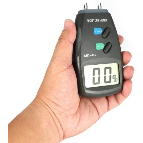 Wood Moisture Meter, Handheld Digital Timber Damp Tester with LCD Display for Cordwood, Furniture, Wood Building Humidity Measuring