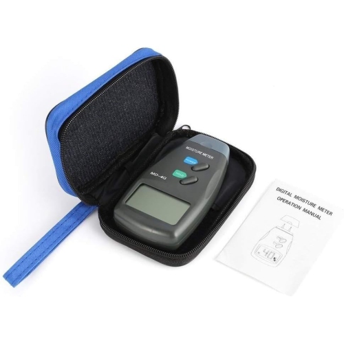 Wood Moisture Meter, Handheld Digital Timber Damp Tester with LCD Display for Cordwood, Furniture, Wood Building Humidity Measuring