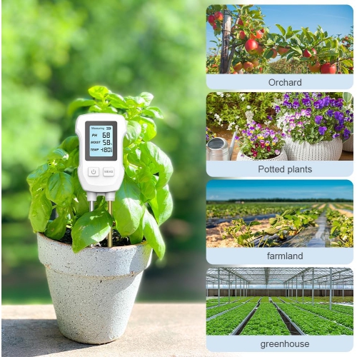 3in1 Soil PH Value Ambient Temperature Humidity Test Meter Indoor Potted Plant Measuring Instrument Plant Cultivation Garde Tools