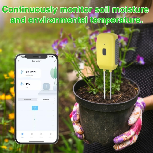 Tuya Smart Bluetooth Soil Tester Temperature Humidity Meter Waterproof Thermohygrometer Automation Irrigation Detector