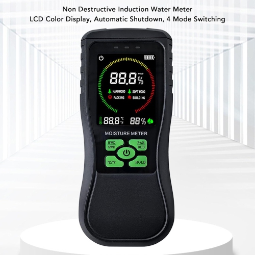 Digital Meter, Non Destructive Testing, Color LCD Display, Instant Calibration, for Wood, Paper, Drywall, Cement, Construction and Woodworking