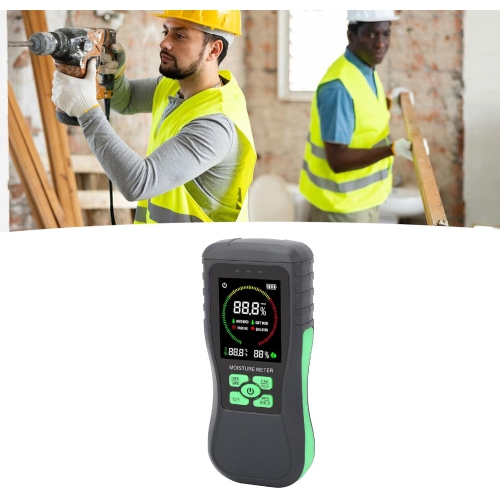 Digital Meter, Non Destructive Testing, Color LCD Display, Instant Calibration, for Wood, Paper, Drywall, Cement, Construction and Woodworking