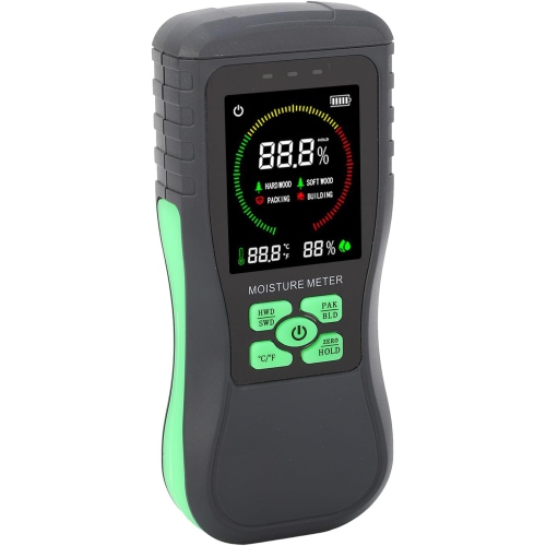 Digital Meter, Non Destructive Testing, Color LCD Display, Instant Calibration, for Wood, Paper, Drywall, Cement, Construction and Woodworking