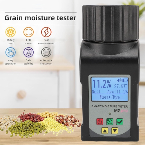 Portable Mini Cup Grain Moisture Meter for Coffee, Cocoa, Rice, Wheat 25 Kinds Grains Moisture Tester with 250 Data Storage, Digital Meter Readout