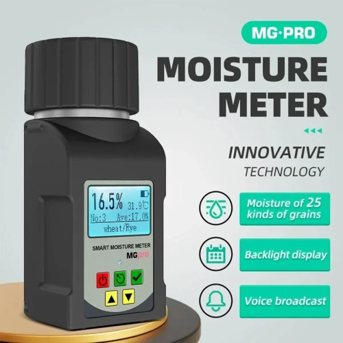 Portable Mini Cup Grain Moisture Meter for Coffee, Cocoa, Rice, Wheat 25 Kinds Grains Moisture Tester with 250 Data Storage, Digital Meter Readout