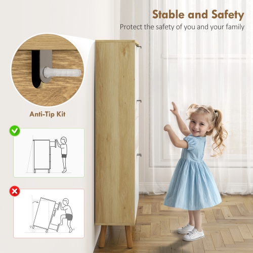 HOMCOM Narrow Shoe Cabinet, Modern High Gloss Shoe Storage Cabinet with 3 Flip Drawers, Adjustable Shelves and Wood Legs for Entryway, Hallway, Holds