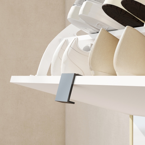 HOMCOM Narrow Shoe Cabinet, Modern High Gloss Shoe Storage Cabinet with 3 Flip Drawers, Adjustable Shelves and Wood Legs for Entryway, Hallway, Holds