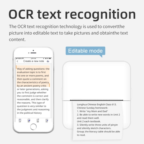 Imprimante | Imprimante Instant Sticker | Imprimante portative sans fil | Imprimante photo sans fil | Imprimante de poche | Imprimante de notes