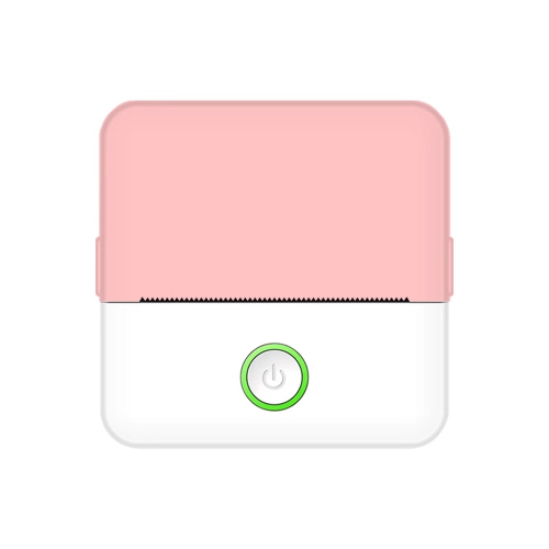 GREEN SCENIC  Portable Mini Pocket Printer, Inkless Pocket Printer, Compatible With Ios + Android, Bluetooth Thermal Small Printer - Pink And In White