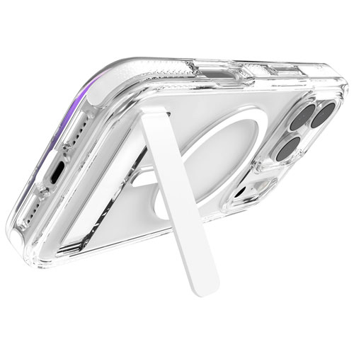 Étui rigide ajusté Santa Cruz Snap de ZAGG avec MagSafe et béquille pour iPhone 17 Pro - Blanc