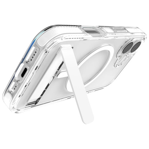 Étui rigide ajusté Santa Cruz Snap de ZAGG avec MagSafe et béquille pour iPhone 17 - Blanc