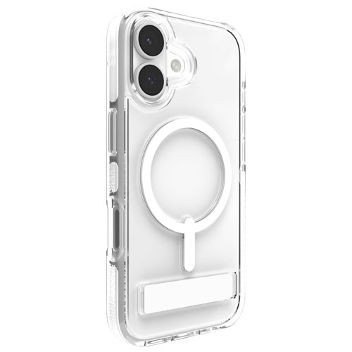 Étui rigide ajusté Santa Cruz Snap de ZAGG avec MagSafe et béquille pour iPhone 17 - Blanc