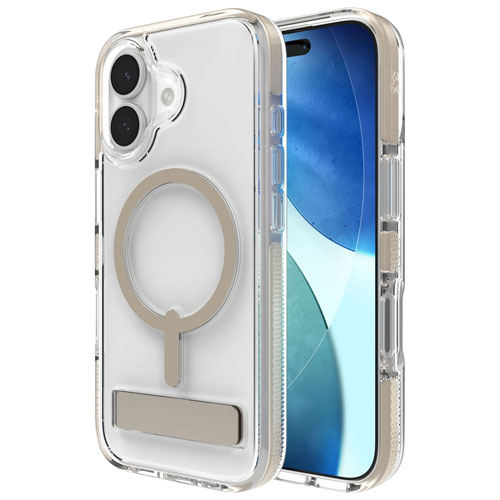 ZAGG Santa Cruz Snap Fitted Hard Shell Case with MagSafe & Kickstand for iPhone 17 - Titanium