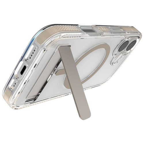 ZAGG Santa Cruz Snap Fitted Hard Shell Case with MagSafe & Kickstand for iPhone 17 - Titanium