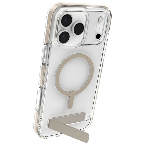 ZAGG Santa Cruz Snap Fitted Hard Shell Case with MagSafe & Kickstand for iPhone 17 Pro Max - Titanium