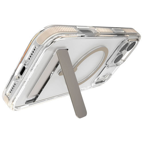 ZAGG Santa Cruz Snap Fitted Hard Shell Case with MagSafe & Kickstand for iPhone 17 Pro Max - Titanium