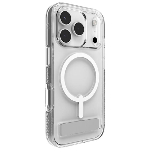 Étui rigide ajusté Crystal Palace Snap de ZAGG avec béquille pour iPhone 17 Pro - Transparent