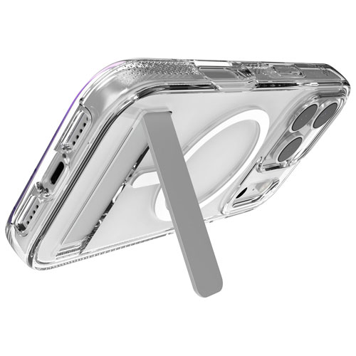 Étui rigide ajusté Crystal Palace Snap de ZAGG avec béquille pour iPhone 17 Pro - Transparent