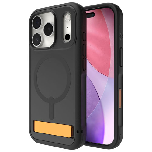 Étui rigide ajusté Sedona Snap de ZAGG avec MagSafe et béquille pour iPhone 17 Pro - Noir