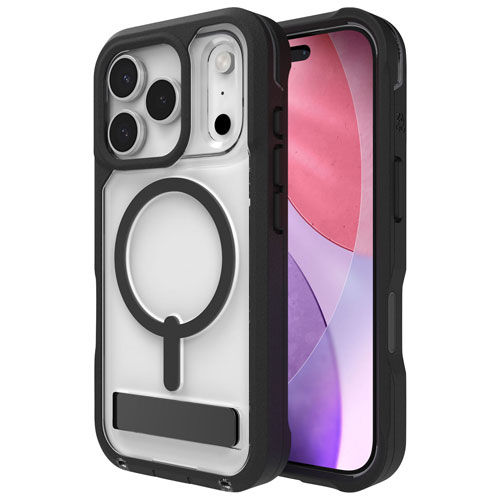 Étui rigide ajusté Rainier Snap de ZAGG avec béquille pour iPhone 17 Pro - Noir