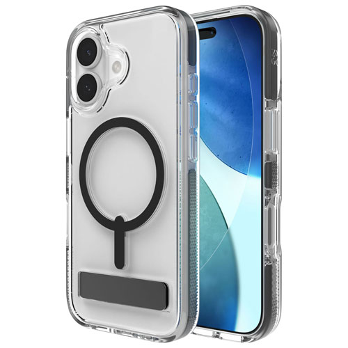 Étui rigide ajusté Santa Cruz Snap de ZAGG avec MagSafe et béquille pour iPhone 17 - Noir