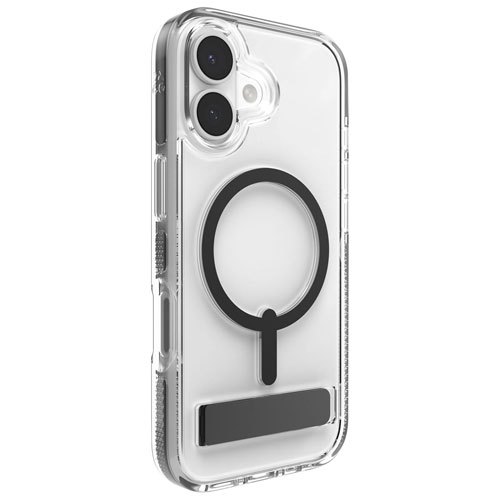 Étui rigide ajusté Santa Cruz Snap de ZAGG avec MagSafe et béquille pour iPhone 17 - Noir