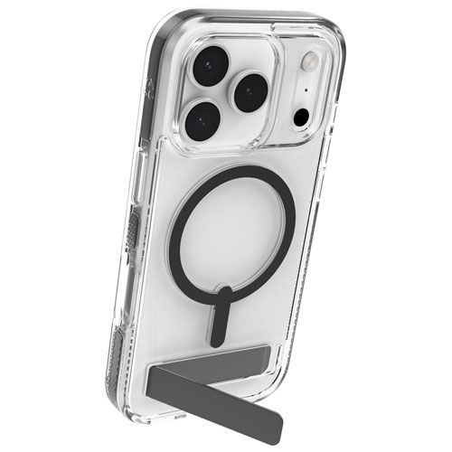 Étui rigide ajusté Santa Cruz Snap de ZAGG avec MagSafe et béquille pour iPhone 17 Pro - Noir