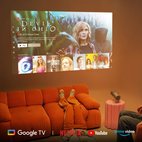 XGIMI MoGo 4 Laser Projector Outdoor Collection - Triple Laser, Google TV, Netflix Ready, 1080p, 4k Support, Wifi/Bluetooth, 5h Battery, Speaker -