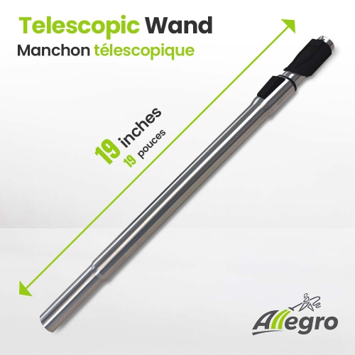 Le puissant système d'aspirateur central ALLEGRO 628 AW - Ensemble d'accessoires de plancher nus de luxe 35&nbsp;pi, fabriqué au Canada