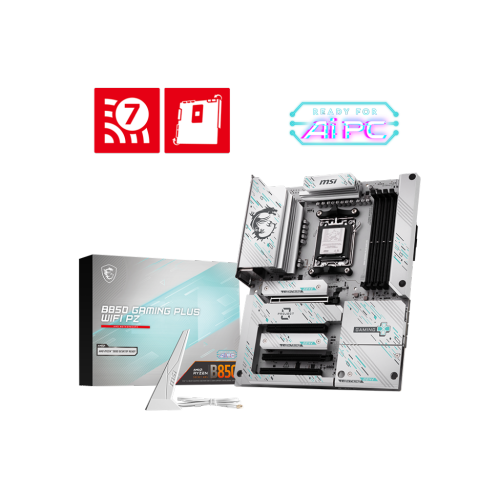 MSI B850 GAMING PLUS WIFI PZ, ATX, AM5 DDR5, Supports AMD Ryzen 9000/7000 Series Desktop Processor, 256GB