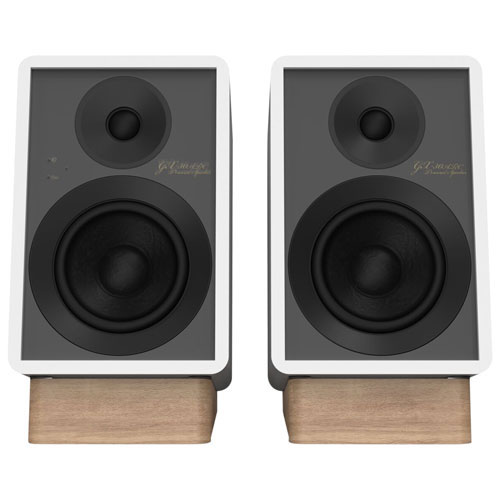 Haut-parleur d'étagère de 50 W GX30ARCW d'Onkyo - Paire - Blanc