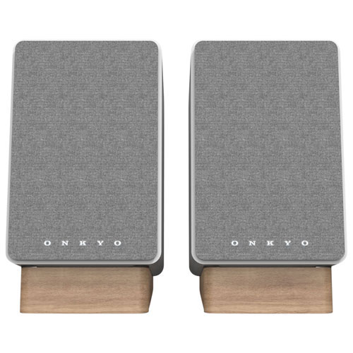 Haut-parleur d'étagère de 50 W GX30ARCW d'Onkyo - Paire - Blanc