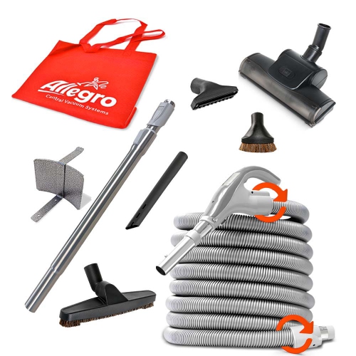 ALLEGRO POWERHOUSE PRO Central Vacuum-625 AW-165" Waterlift-30ft Deluxe Turbo Accessory Kit-Made in Canada