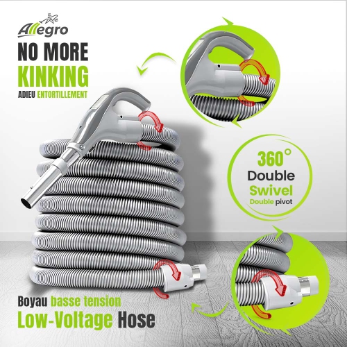 ALLEGRO POWERHOUSE PRO Central Vacuum-625 AW-165" Waterlift-30ft Deluxe Turbo Accessory Kit-Made in Canada