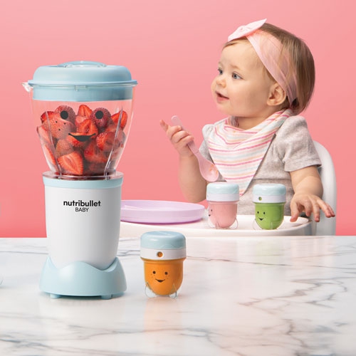 Open-Box NutriBullet Baby Food Prep System 0.9L 200-Watt Blender - Matte White/Blue