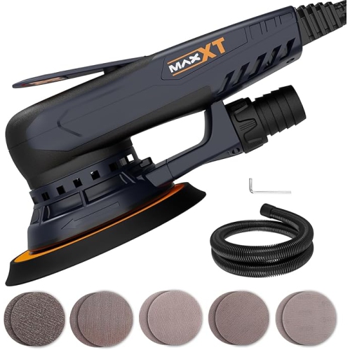 Ponceuse orbitale aléatoire 2,5&nbsp;mm de MAXXT Electric 350&nbsp;W Ponceuse orbitale électrique à fil avec papier abrasif pour le travail du bois