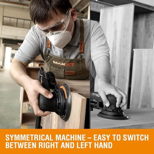 Ponceuse orbitale aléatoire 2,5 mm de MAXXT Electric 350 W Ponceuse orbitale électrique à fil avec papier abrasif pour le travail du bois