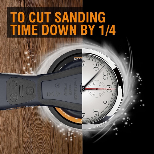 Ponceuse orbitale aléatoire 2,5 mm de MAXXT Electric 350 W Ponceuse orbitale électrique à fil avec papier abrasif pour le travail du bois