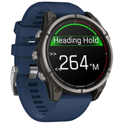 Montre intelligente GPS de 47 mm Quatix 8 AMOLED de Garmin - Bleu Captain